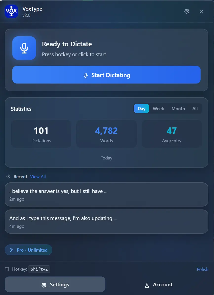 VoxType Desktop App